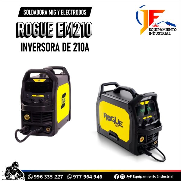 Soldadora MIG y Electrodos - ROGUE EM210 Inversora de 210A